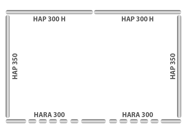 HAAS Panel-Zelt Standard (inkl. Giebelseite WSN GRATIS)